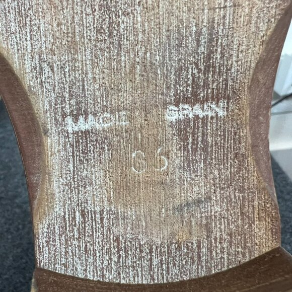 Free People Flat Leather Royale Half D'Orsay Brown Shoes EU 36 US 6 Minimal - Picture 6 of 6